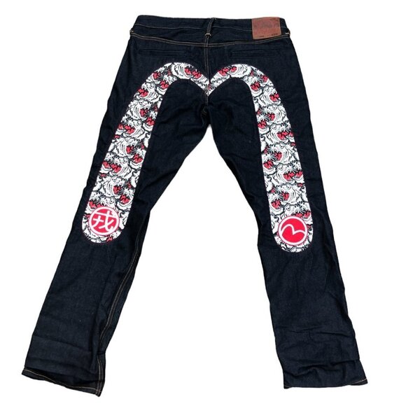 Vintage Evisu Japanese Selvedge Denim Jeans Size 34 - Picture 10 of 13